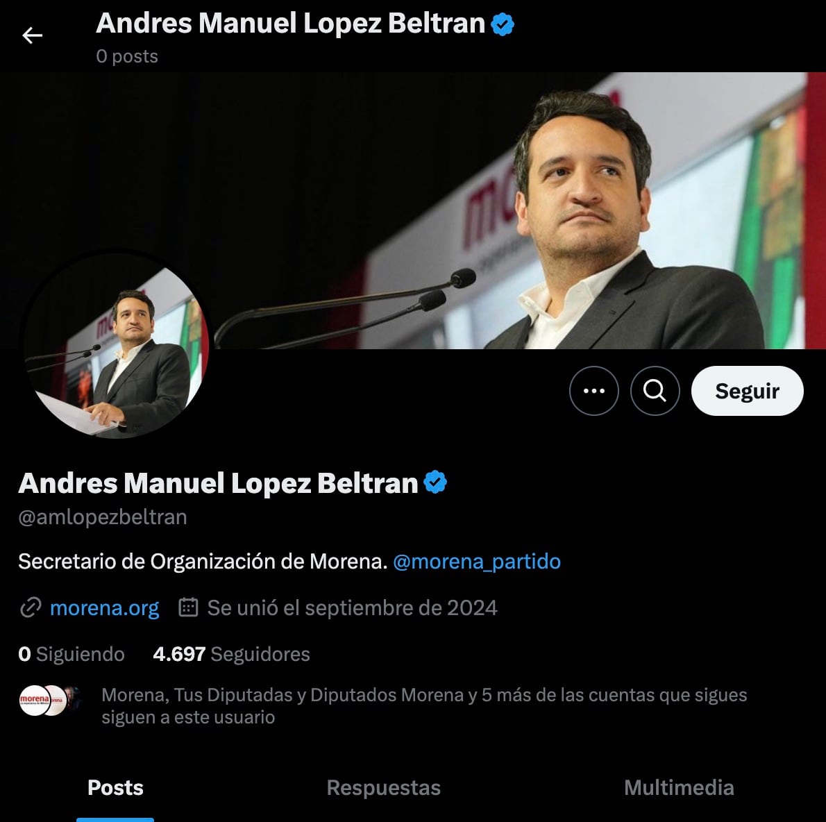 Cuentas de redes sociales de Andrés Manuel López Beltrán