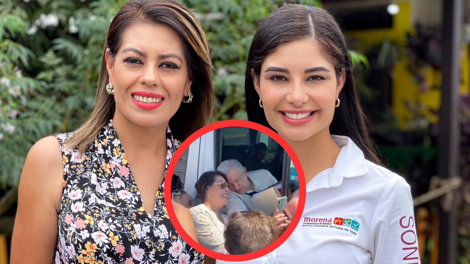 Geraldine Ponce presume que su mamá se tomó una foto con AMLO: “Lo admiramos mucho”