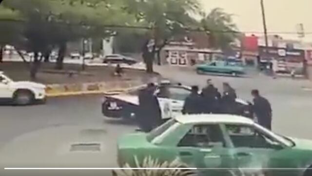 Policías de Monterrey se agarraron a golpes