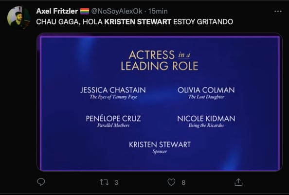 Reacciones en redes por nominación de Kristen Stewart al Óscar 2022