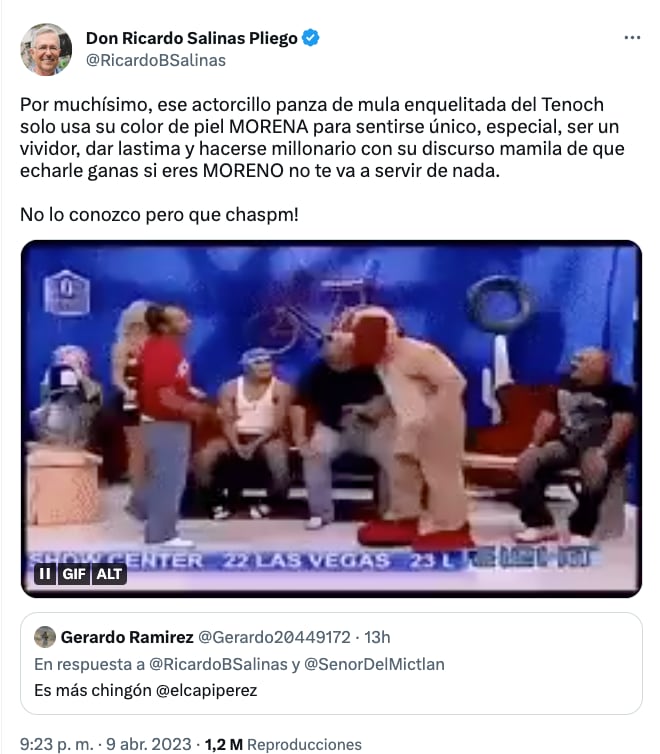 Ricardo Salinas Pliego crítica y discrimina a Tenoch Huerta