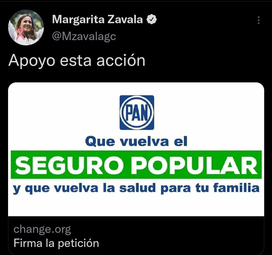 Margarita Zavala firma para que vuelva el Seguro Popular