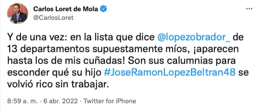 Carlos Loret de Mola le responde a AMLO sobre sus supuestas propiedades/@CarlosLoret