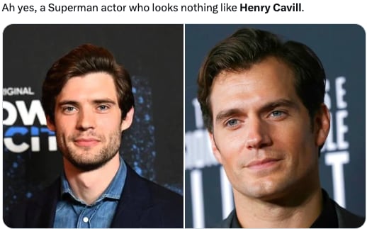 Elección de David Corenswet como Superman causa comparaciones con Henry Cavill y memes