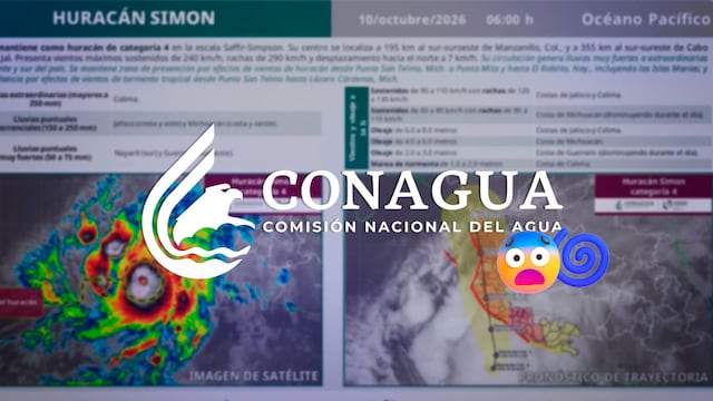 Huracán Simón alcanza categoría 4, confirma Conagua