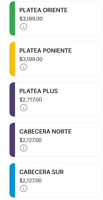México vs Ghana, precios de boletos