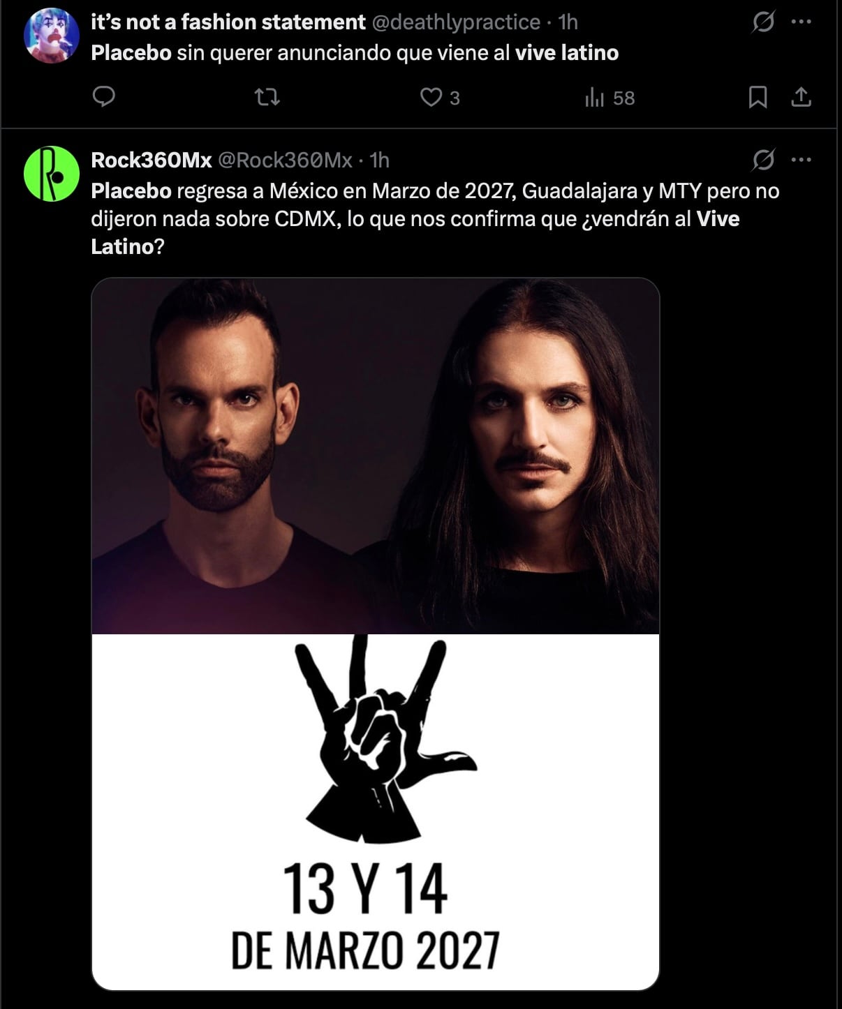 ¿Placebo en Vive Latino 2027?