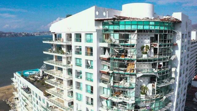 Los daños en la zona diamante y hotelera de Acapulco continúan visibles tras el paso del huracán "Otis"