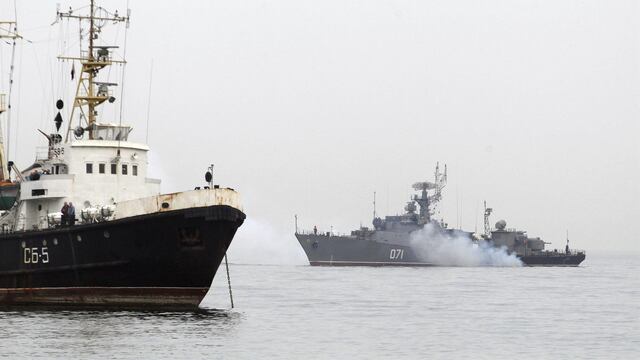 Buque de guerra ruso en el Mar Negro