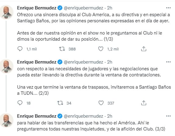 Comunicado Enrique Bermúdez
