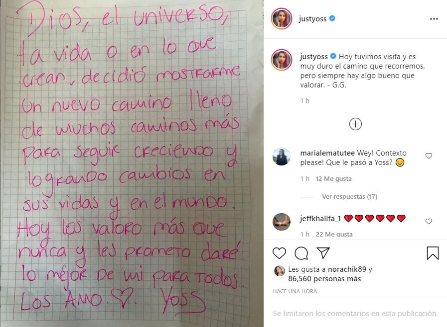 YosStop mensaje a seguidores