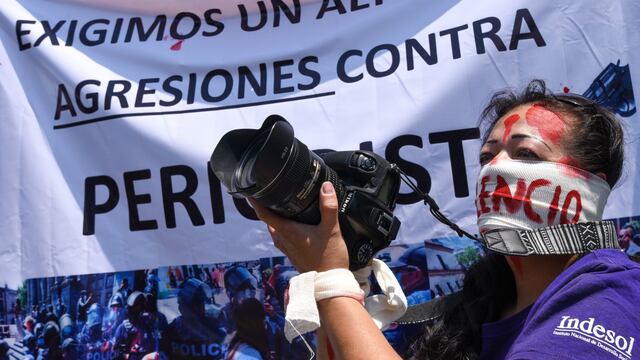 Protesta contra la violencia hacia periodistas