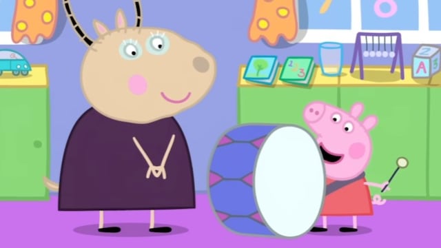 Peppa Pig aprende a tocar instrumentos musicales, capítulo completo en YouTube