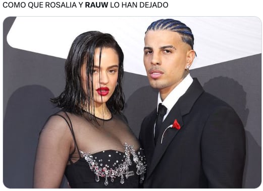 Memes lloran la ruptura de Rosalía y Rauw Alejandro