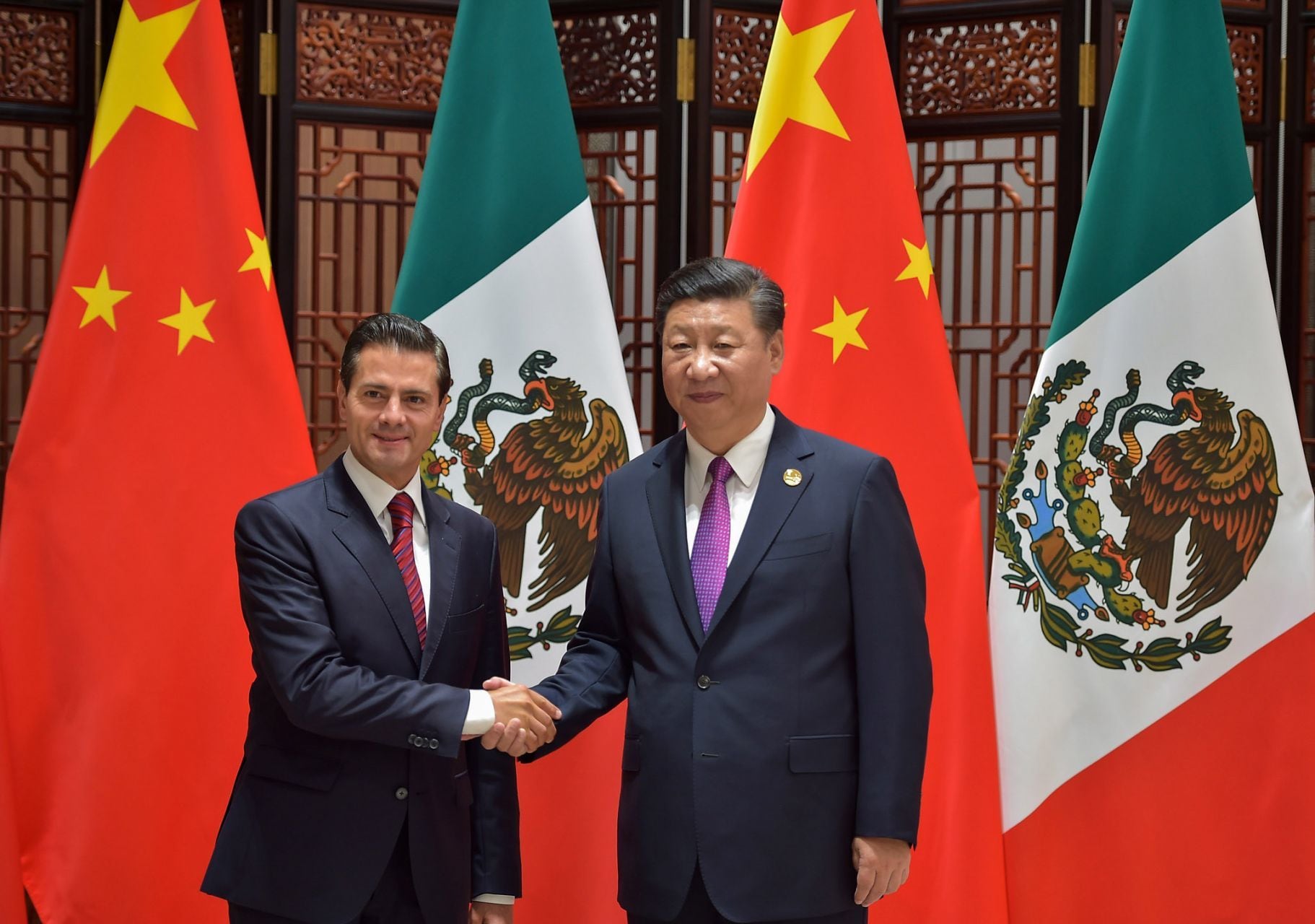 El presidente Enrique Peña Nieto con su homólogo de China, Xi Jinping