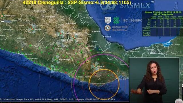 Sismo en Oaxaca.