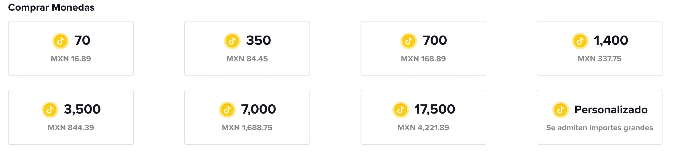 TikTok coins México