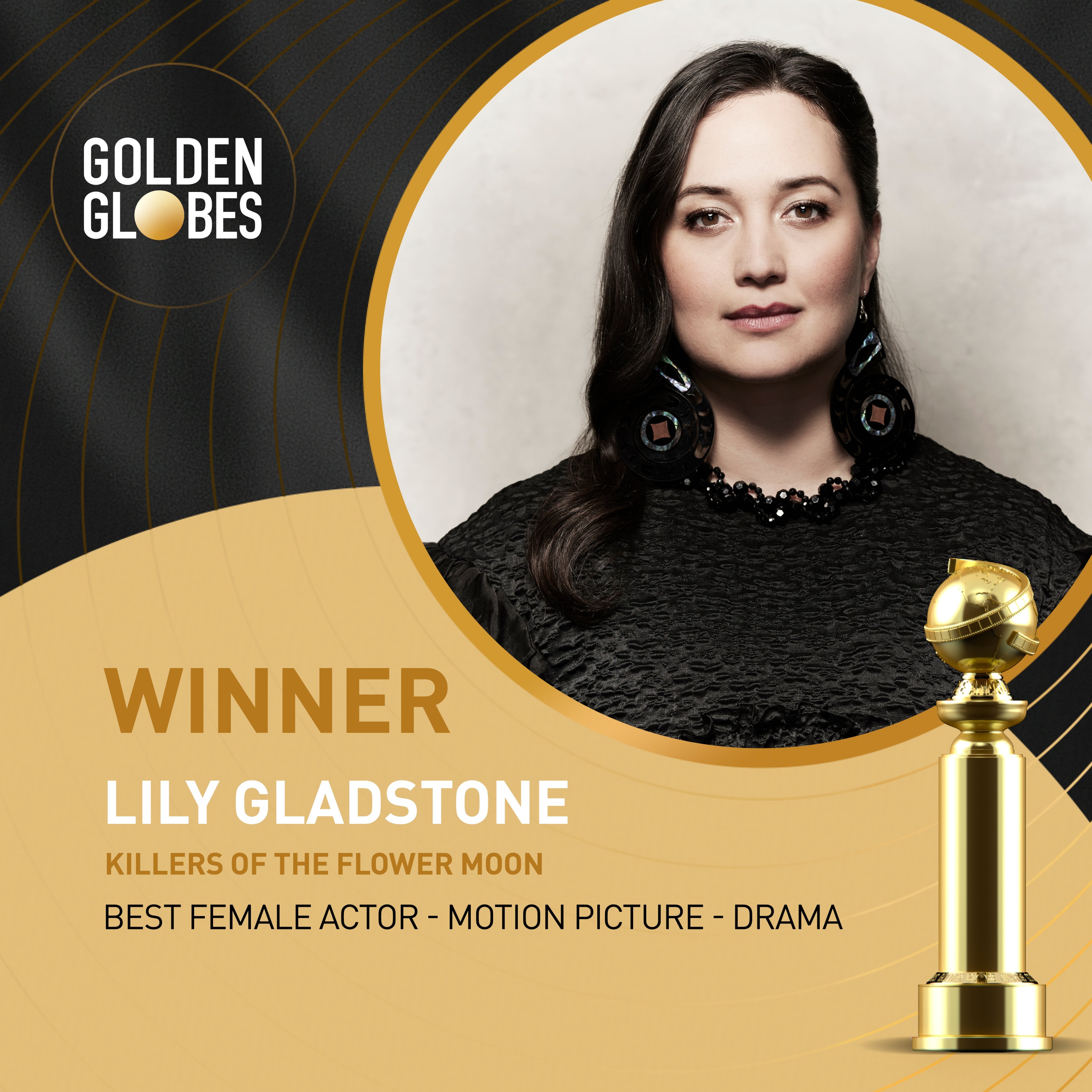 Lily Gladstone, ganadora Globos de Oro 2024