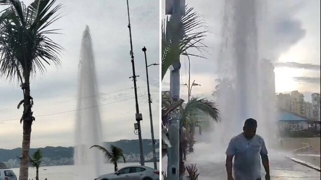 Fuga de agua en Acapulco
