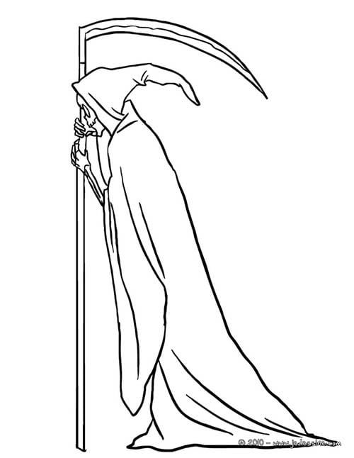 Hoz de la muerte: 7 dibujos para colorear antes de que empiece Halloween 2023