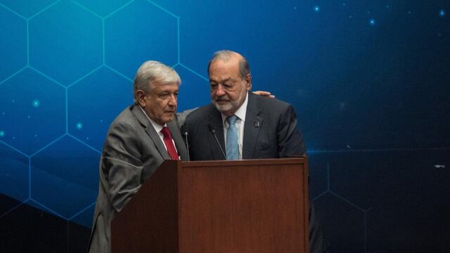 Andrés Manuel López Obrador y Carlos Slim. Retiro empresarial.