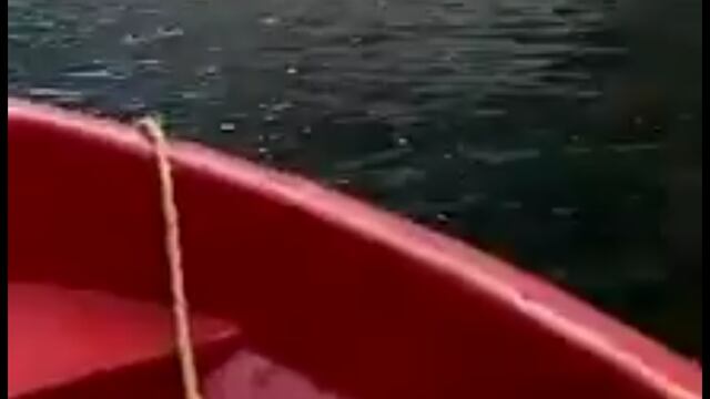 Momento del derrumbe.