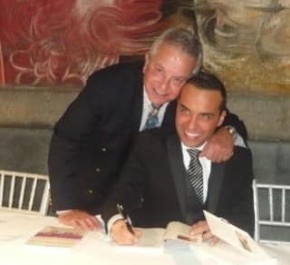 Apio Quijano con su padre Eduardo Quijano.