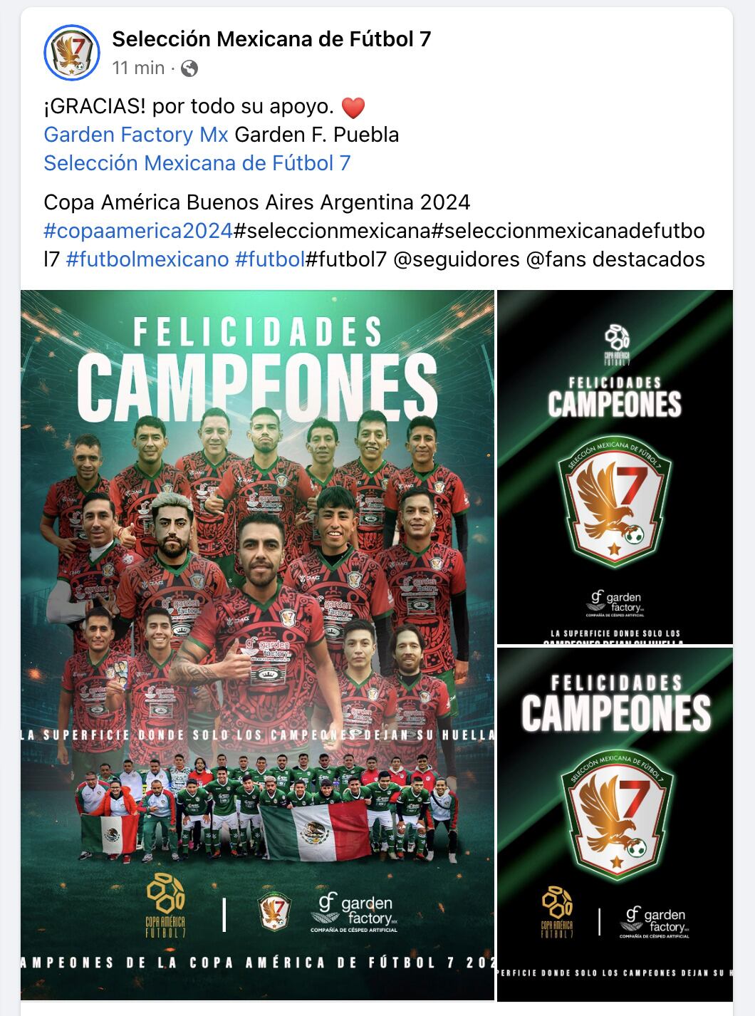 México gana la Copa América de Fútbol 7.