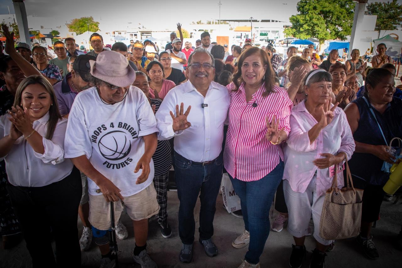 Andrés Mijes y Judith Díaz llevan mensaje de unidad a Zuazua.