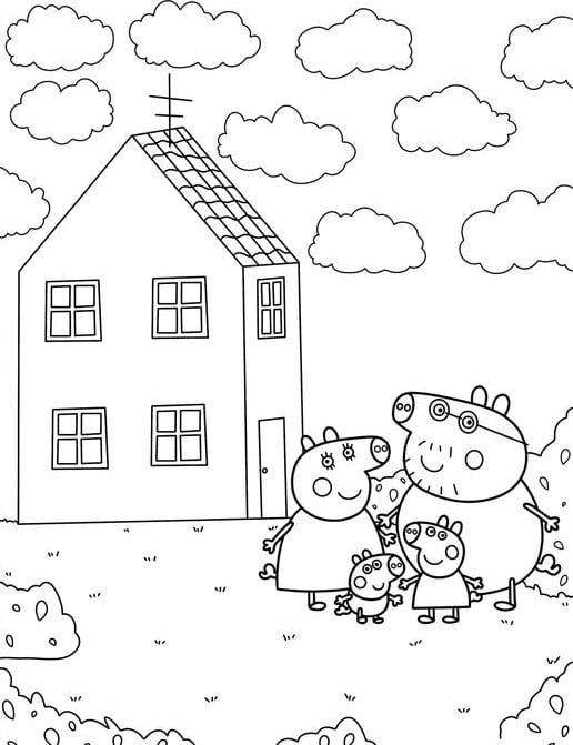 Dibujos de Peppa Pig para colorear