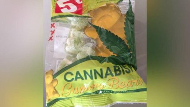 Gomitas de dulce adicionadas con cannabis.