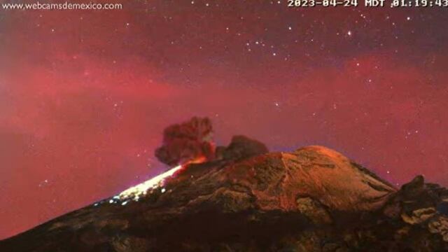 Explosión del volcán Popocatépetl