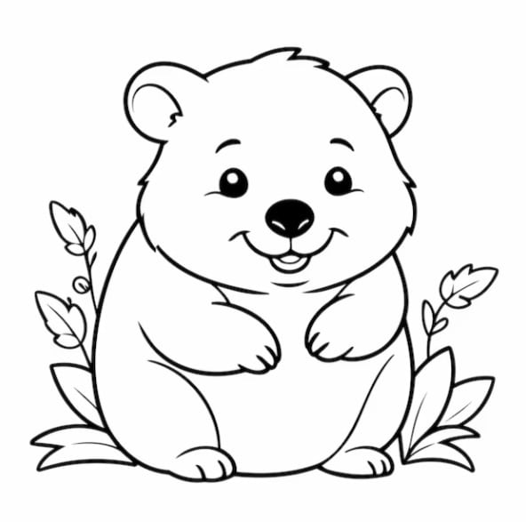 Dibujo Wombat Día Internacional del Wombat