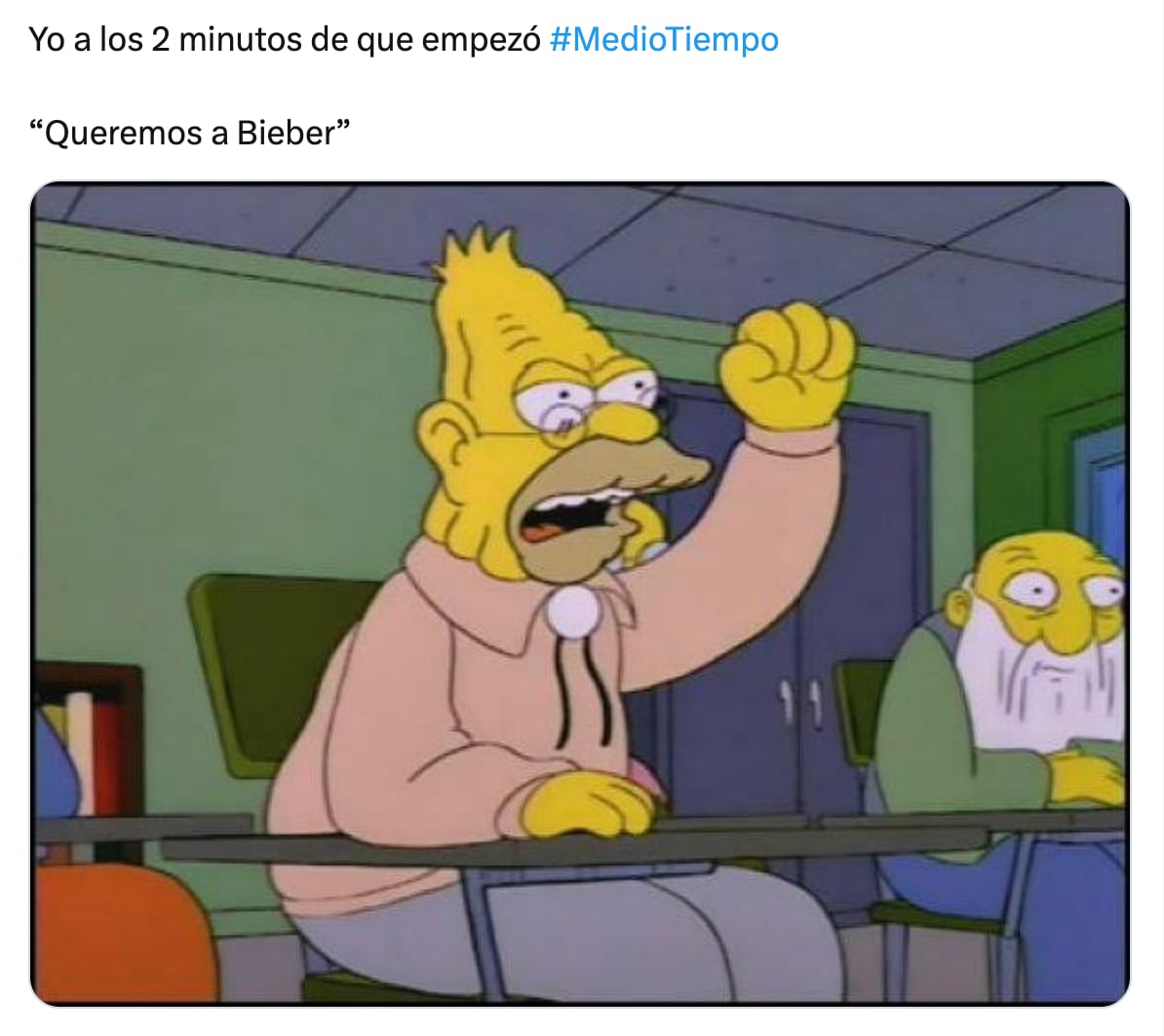 Meme de Usher en el show de medio tiempo del Super Bowl 2024