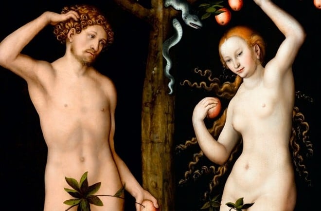 "Adán y Eva" del artista alemán Lucas Cranach "el Viejo"