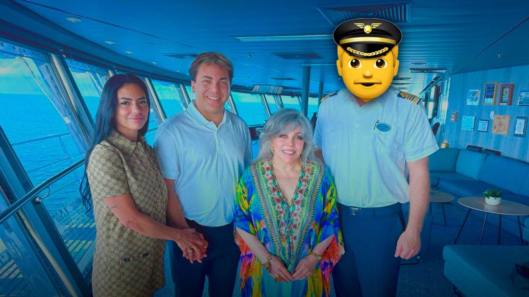 Verónica Castro invitó a la foto familiar a un “capitán guapo” que acaba de conocer y ya le gustó