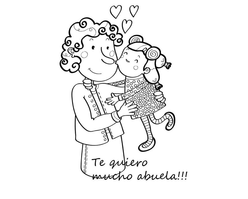 Dibujo de la abuela para el Día del Abuelo