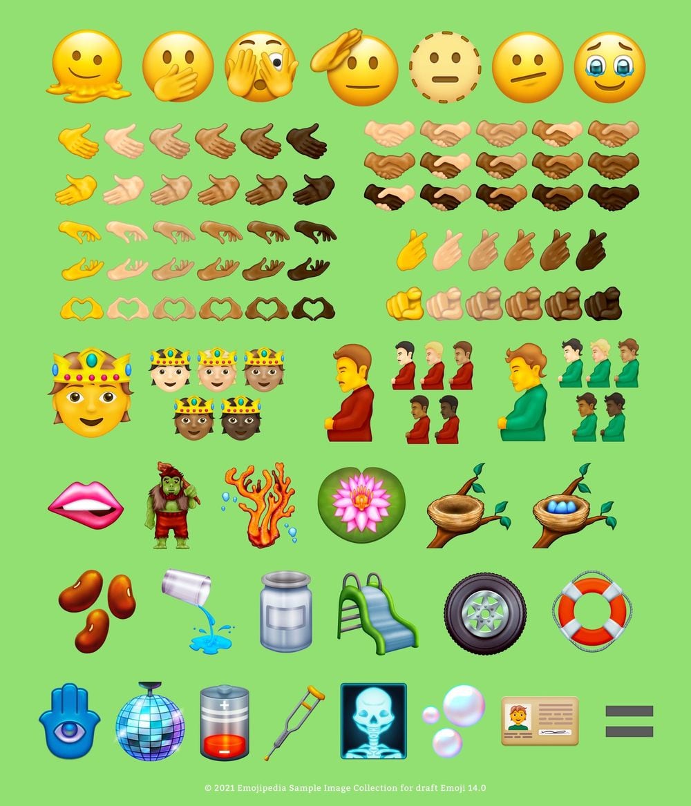 Lista de posibles emojis para la actualización 14.0