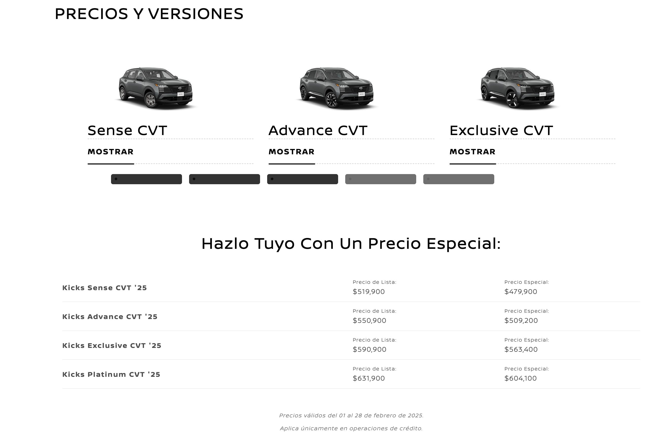 Nissan Kicks 2025 baja de precio en México