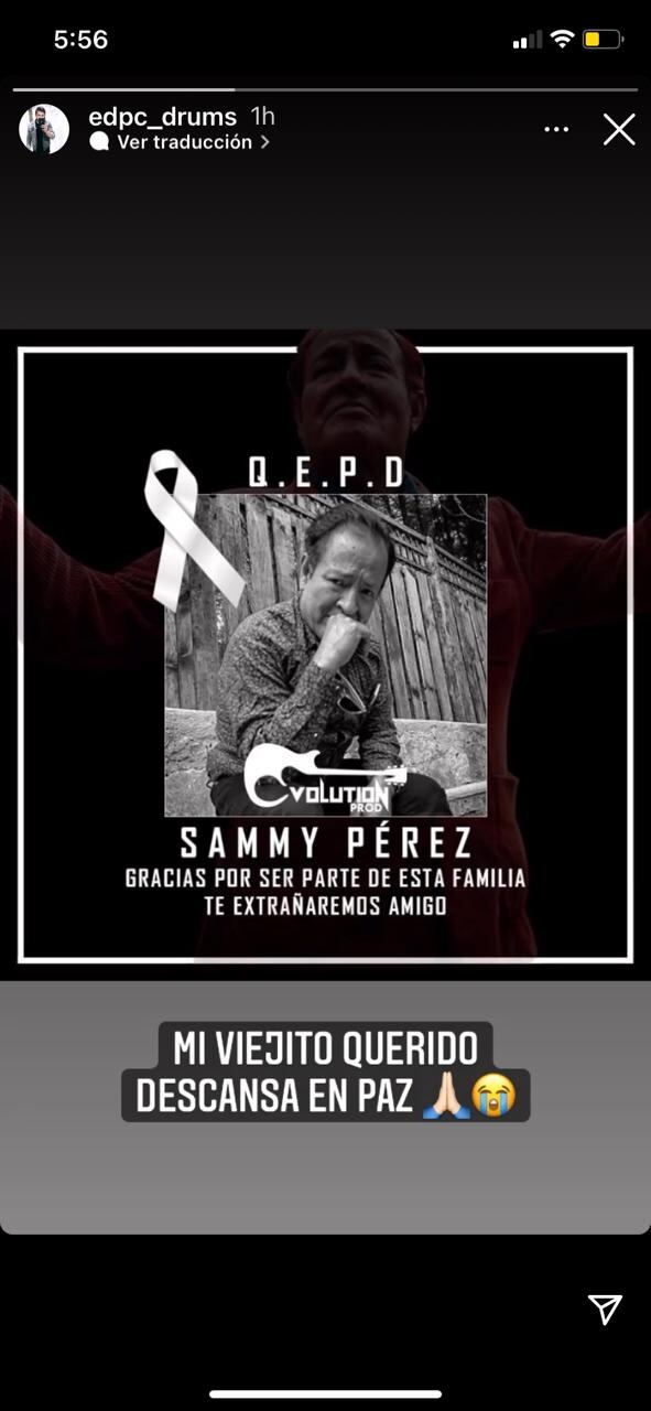 Sammy Pérez murió a los 55 años