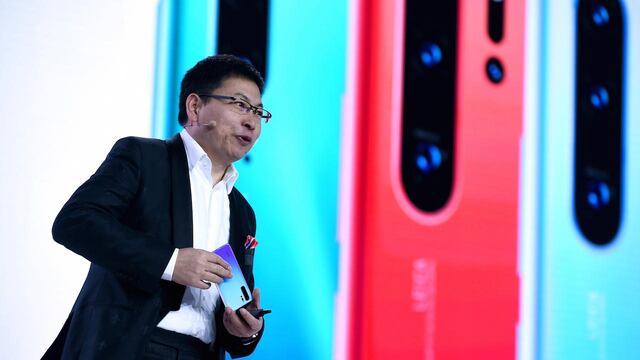 Richard Yu, director ejecutivo de Huawei Consumer Group, durante la presentación del Huawei P30 Pro.