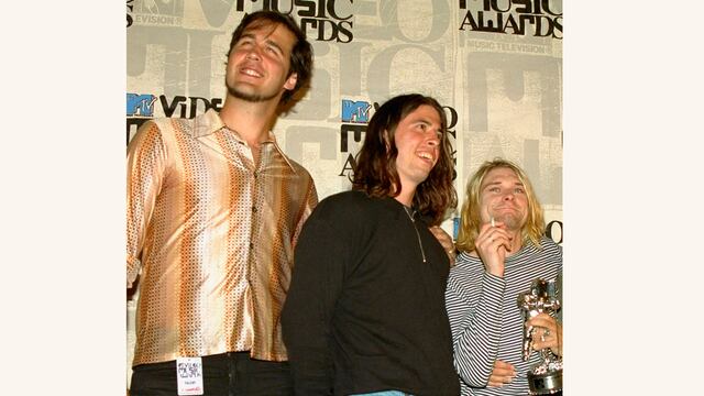Miembros deNirvana: Krist Novoselic, Dave Grohl y Kurt Cobain