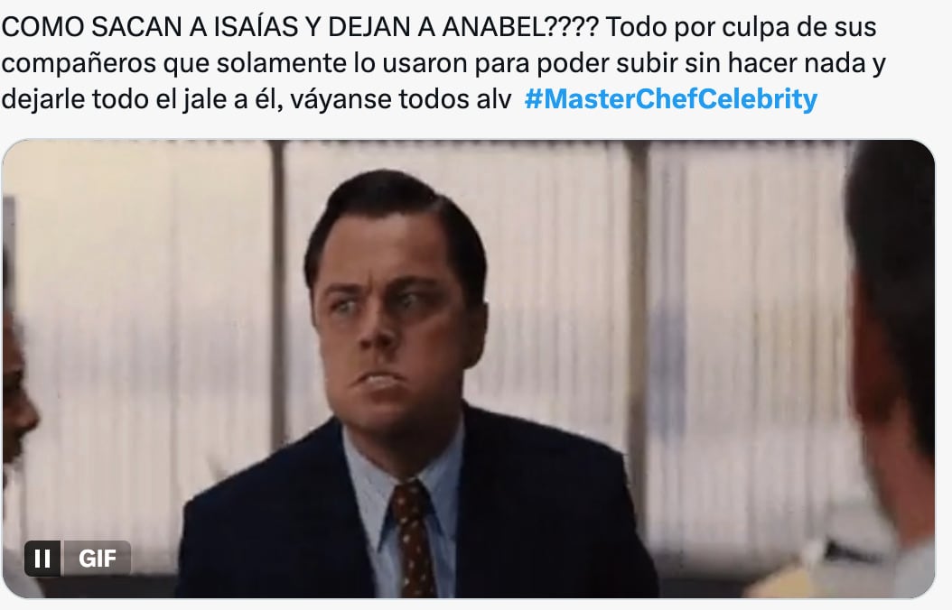 Memes de la eliminación de Chef en proceso de MasterChef Celebrity 2025