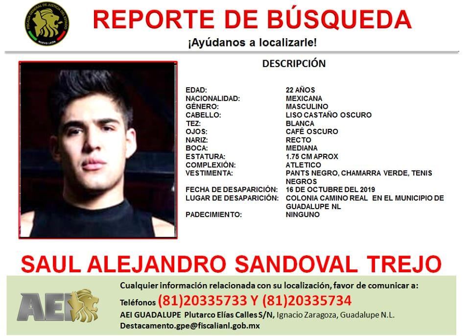 Ficha de búsqueda de Saúl.