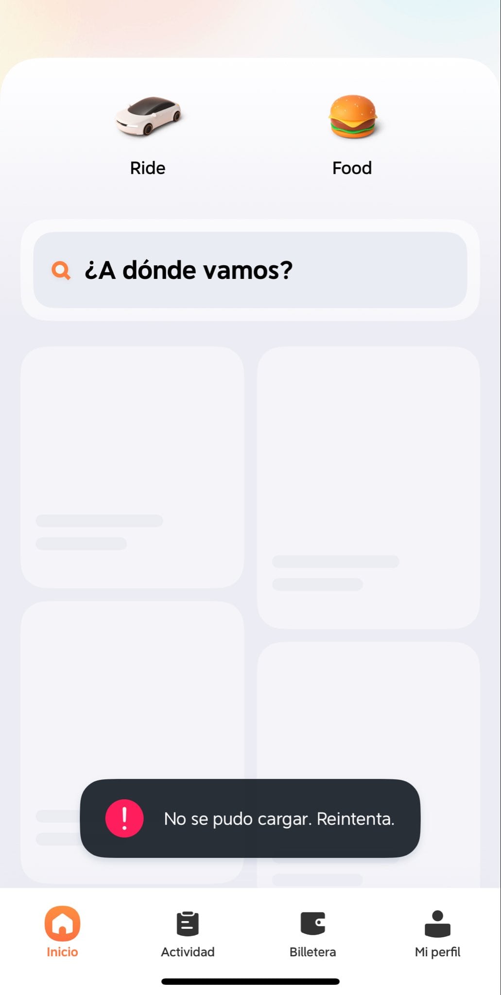 Se reporta caída de la app de DiDi en México