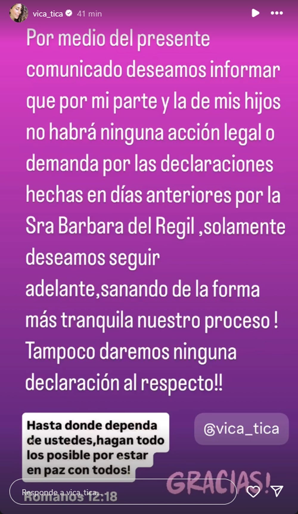 Vica Andrade niega demanda a Bárbara de Regil sobre acusación a Memo del Bosque.