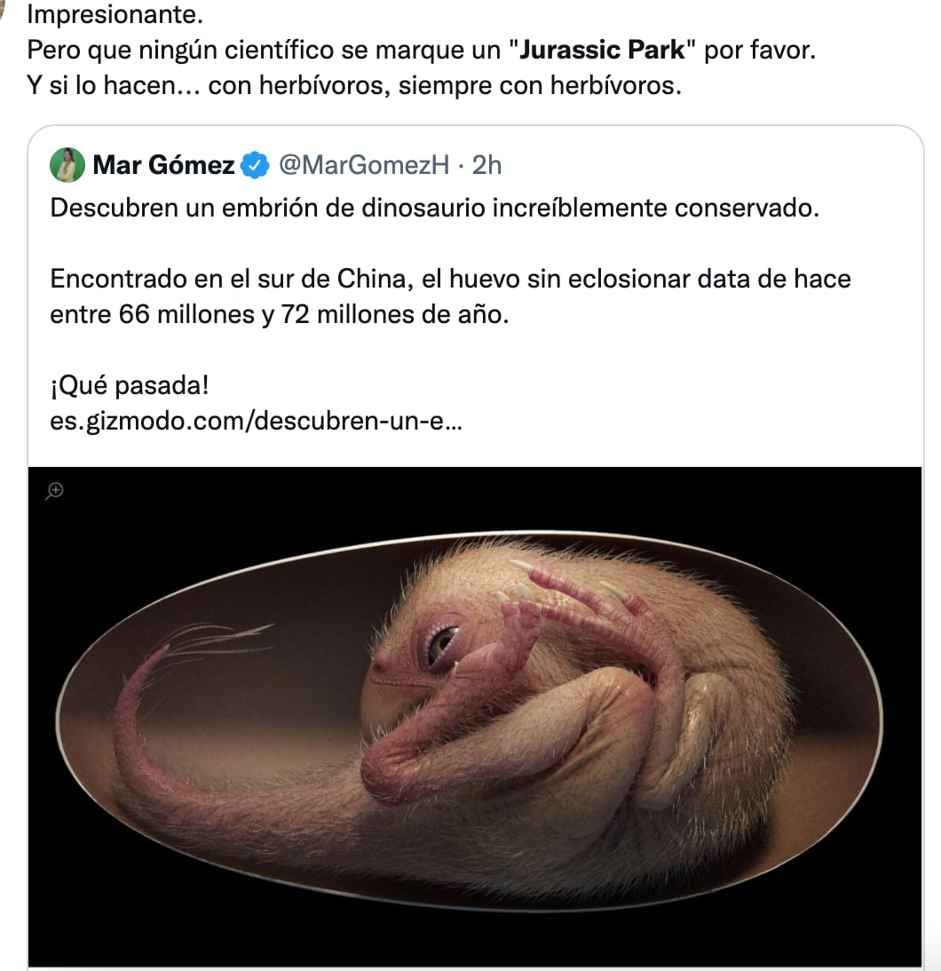 Hallazgo de embrión de dinosaurio desata memes de 'Jurassic Park'