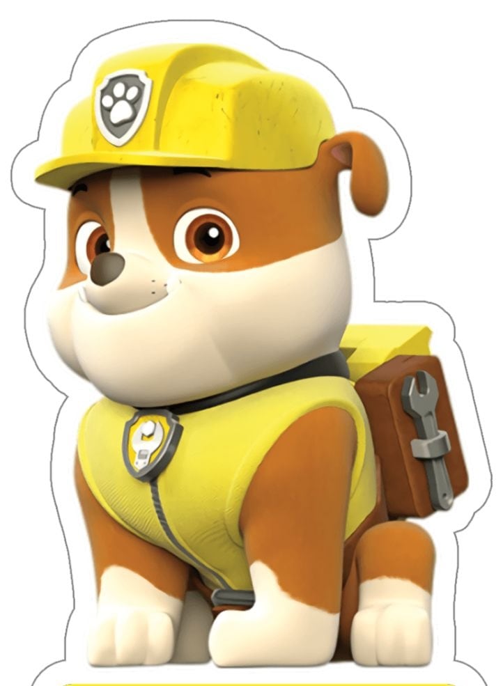 Stickers de Rubble: 6 estampas para descargar que protagoniza el perrito constructor de Paw Patr