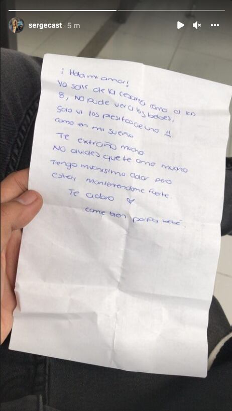 Sergio Castrejón comparte carta de su esposa Pao Poulain