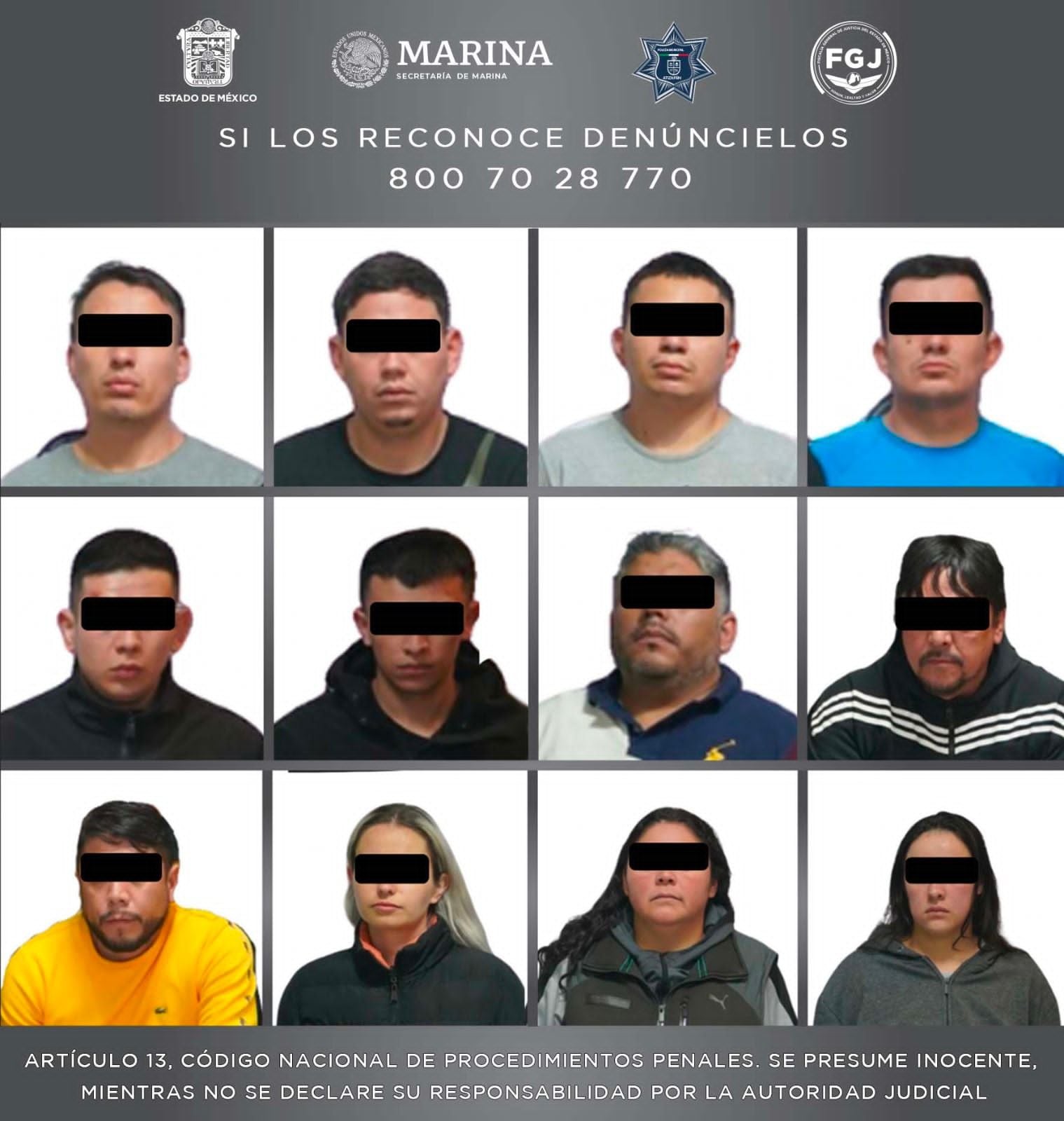 Detienen a grupo delictivo con operativo conjunto en Edomex